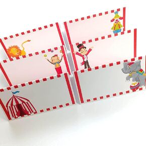 Circus Carnival Place Tent Cards by Adore By Nat - Big Top Boy Girl Birthday Baby Shower Party Supplies - Set of 12