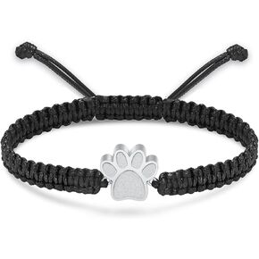 Pet Urn Bracelet for Ashes for Women Men Adjustable Cremation Jewelry Urn Bracelet Bangle for Ashes Pet Memorial Gifts for Loss of a Dog