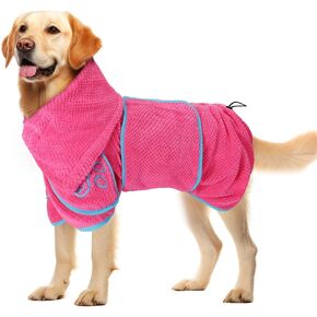 Dog Bathrobe Towel - Super Absorbent Dog Drying Coat, Warming Bath Robes for After Bath Shower Swim Walk for Small Medium Large Dogs Cats Pet