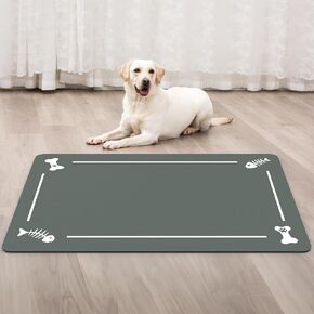 Extra Large Pet Food Mat, 36" x 24", Large Large Large Absorbent Dog Mat for Food and Water, Pet Placemats for Cat and Dog Water Bowl, Non-Slip Dog Food Mat to Protect Your Floors