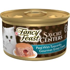 Purina Fancy Feast Savory Centers Pate Adult Wet Cat Food With Tuna and a Gravy Center - (Pack of 24) 3 oz. Cans
