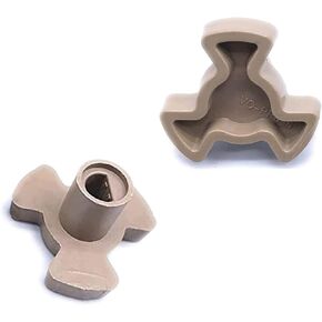 2Pcs 0.59 Inch Microwave Shaft Microwave Turntable Coupler, Small Microwave Oven Roller Guide Support Coupler Tray Shaft, Glass Tray Drive Coupling Replacement with D Mount Hole