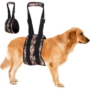 LovinPet Adjustable Large Dog Lift Harness for Weak Rear Legs|Portable and Comfortable Support Sling|Ideal for Senior,Injured,Disabled Dogs,and Post-ACL Surgery Recovery,Yellow
