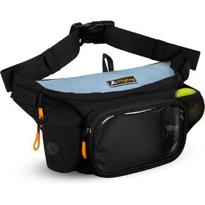 OllyDog Trailblazer Pack with Rubber Fetch Ball, Fanny Pack, Dog Treat Pouch, Hands-Free for Training, Hip Pack with Built-in Poop Bag Dispenser, Adjustable Waist Belt Clip