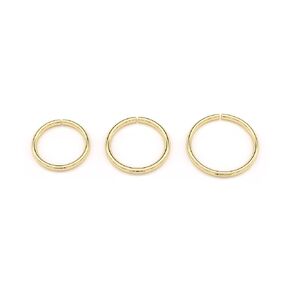 14K Solid Gold Nose Ring - Snug Fit 22 Gauge Nose Hoop - 6mm 7mm 8mm - Cartilage Piercing Jewelry (Inner Diameter: 8mm)