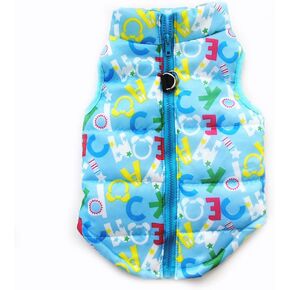 Pet Coat, Dog Winter Warm Coat with Zipper Leash Hook Cold Weather Jacket for Puppy Small Dog (S, Plaid)