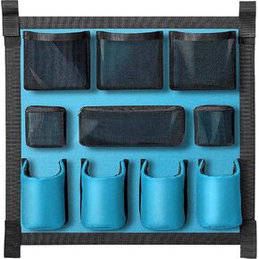 Asooll Horse Trailer Organizer,Horse Grooming Bag with Hanging Straps,Large-Capacity Horse Supplies Storage Bag,Horse Trailer Hanging Grooming Organizer Bag for Stables,Blue