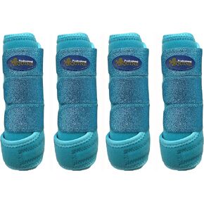 Horse Medium 4PK Sports Medicine Splint Boots Glitter 4141C