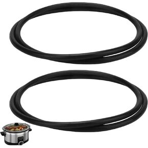 (2 Pack) IWIWE Lid Latch Strap Rubber Band 6,7,8 Quart Compatible with Hamilton Beach Crock Pot Slow Cooker WHT Black Reliable Silicone