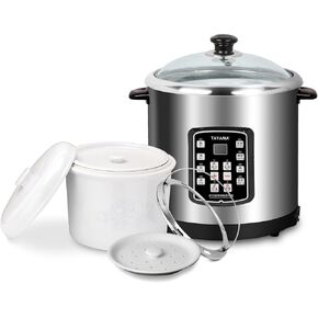 Tayama TSP-1000 Stainless Steel 8-in-1 Multi-Functional Electric Stew Cooker 10 Liter, Large