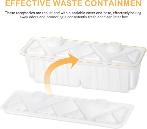 25 عبوة من أوعية نفايات صندوق الفضلات المتوافقة مع Littermaid الإصدار الأول/الثاني من صندوق فضلات القطط الأوتوماتيكي ذاتيًا - يستخدم في صواني نفايات صندوق الفضلات ذاتية التنظيف in Kuwait