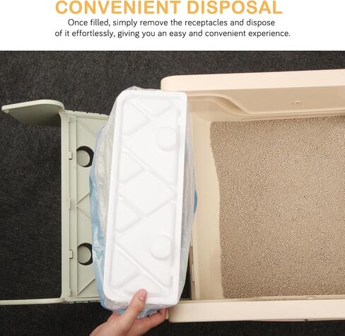 25 عبوة من أوعية نفايات صندوق الفضلات المتوافقة مع Littermaid الإصدار الأول/الثاني من صندوق فضلات القطط الأوتوماتيكي ذاتيًا - يستخدم في صواني نفايات صندوق الفضلات ذاتية التنظيف in Kuwait