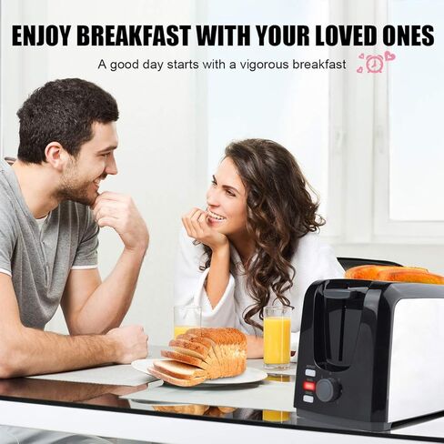 Toaster 2 Slice Stainless Steel Toaster Two Slice Toaster with Removable Crumb Tray Toaster Wide Slot Toasters 2 Slice Best Rated Prime with 7 Bread Shade Settings and Bagel, Defrost, Cancel Function in Kuwait