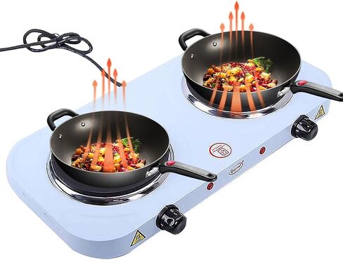 Dual Burner Electric Hot Plate, 2000W Induction Stove, 110V Portable Single Tube Electric Stove, Suitable For Home Camping Tabletop Cooking Stove (B) in Saudi Arabia