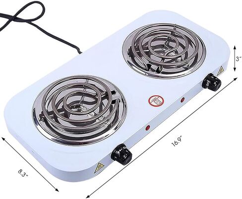 Dual Burner Electric Hot Plate, 2000W Induction Stove, 110V Portable Single Tube Electric Stove, Suitable For Home Camping Tabletop Cooking Stove (B) in Saudi Arabia