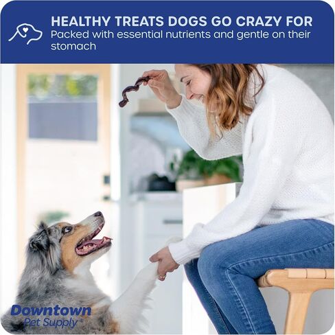 Downtown Pet Supply Spiral Bully Sticks for Medium Dogs - Dog Dental Treats & Rawhide-Free Dog Chews - Dog Treats with Protein, Vitamins & Minerals - Regular - 4-6in - 20Ct in Saudi Arabia