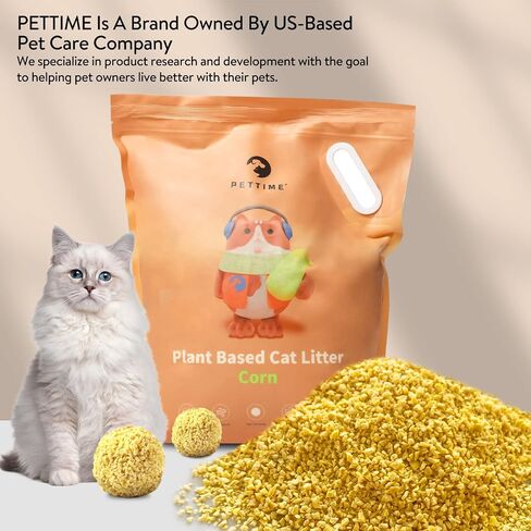 Tofu & Corn Litter Large 12lb Dust-Free Clumping Cat Litter Quickly Absorb Cat Odors Toilet Flushable Corn Litter in Saudi Arabia