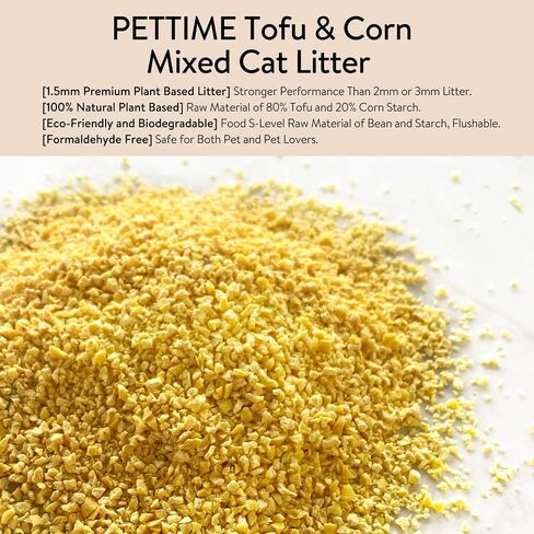 Tofu & Corn Litter Large 12lb Dust-Free Clumping Cat Litter Quickly Absorb Cat Odors Toilet Flushable Corn Litter in Saudi Arabia