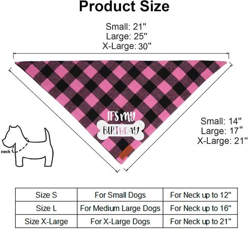Dog Birthday Party Supplies, It’s My Birthday Dog Bandana Blue Plaid Boy Dog Birthday Bandana for Medium Large Dogs (Blue, Large) in Saudi Arabia