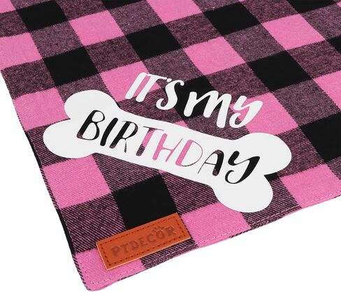 Dog Birthday Party Supplies, It’s My Birthday Dog Bandana Blue Plaid Boy Dog Birthday Bandana for Medium Large Dogs (Blue, Large) in Saudi Arabia