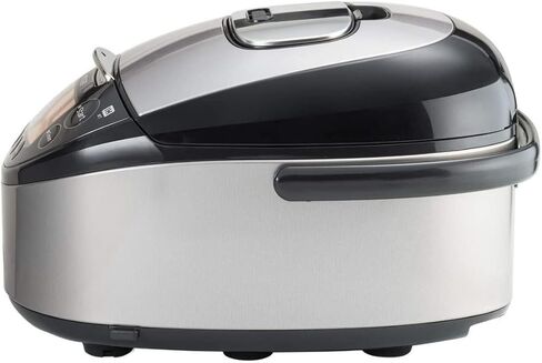 جهاز طبخ الأرز تايجر JKT-D18U سعة 10 أكواب (أسود وفولاذ مقاوم للصدأ) مع وعاء غسيل الأرز وملعقة من الخيزران (3 قطع) in Kuwait