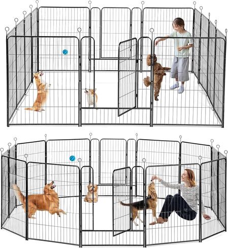 Dog Playpen 40 inch Height Dog Fence Outdoor Dog Pens for Large Dogs,14 Fence Panels Dog Pens Pet Playpen with Gates for Large/Medium/Small Pets Puppy Playpen for RV Camping Yard in Saudi Arabia