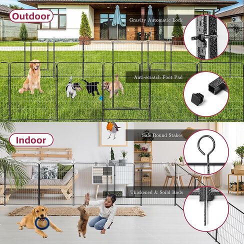 Dog Playpen 40 inch Height Dog Fence Outdoor Dog Pens for Large Dogs,14 Fence Panels Dog Pens Pet Playpen with Gates for Large/Medium/Small Pets Puppy Playpen for RV Camping Yard in Saudi Arabia