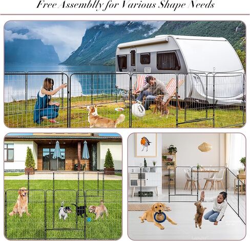 Dog Playpen 40 inch Height Dog Fence Outdoor Dog Pens for Large Dogs,14 Fence Panels Dog Pens Pet Playpen with Gates for Large/Medium/Small Pets Puppy Playpen for RV Camping Yard in Saudi Arabia