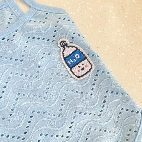 Yanmucy 2 Pieces Dog Summer Clothes Cute Embroidery Dog Striped Tank Top Vest Breathable Puppy Sleeveless Shirt for Small Dogs Cats (Pink+Blue, Medium) in Saudi Arabia