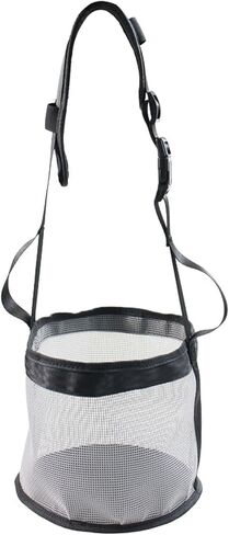 Heavy Duty Mesh Horse Feeder Horse Feed Bag for Grain with Adjustable Strap,Comfort Neck Pad,Nose Pad Horse Muzzle Feed Bag (Gray) in Saudi Arabia