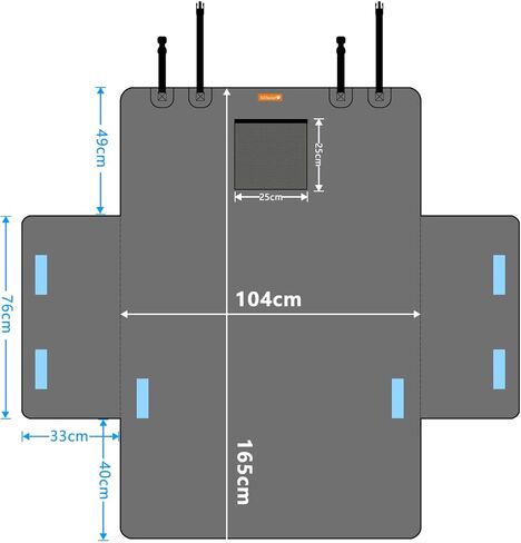 Car Boot Liner Protector for Dog, Nonslip Waterproof Anti-Wrinkle Pet Cargo Cover, Anti-Scratch Tear-Resistan Washable Trunk Cover Mat Travel, Universal for Small Truck SUV, Black in Kuwait