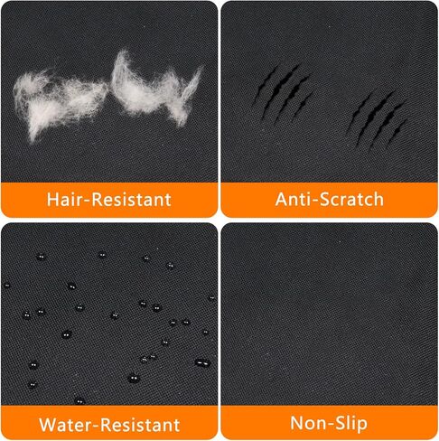 Car Boot Liner Protector for Dog, Nonslip Waterproof Anti-Wrinkle Pet Cargo Cover, Anti-Scratch Tear-Resistan Washable Trunk Cover Mat Travel, Universal for Small Truck SUV, Black in Kuwait