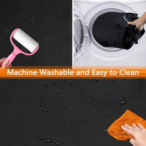 Car Boot Liner Protector for Dog, Nonslip Waterproof Anti-Wrinkle Pet Cargo Cover, Anti-Scratch Tear-Resistan Washable Trunk Cover Mat Travel, Universal for Small Truck SUV, Black in Kuwait