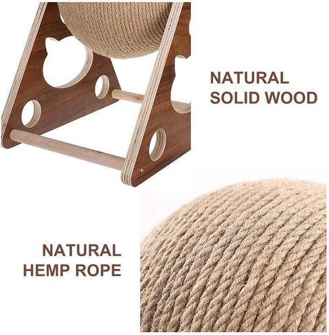 لعبة كرة اصطياد القطط الخشبية ، كرة طحن مخلب السيزال ، كرة اصطياد القطط الخشبية التفاعلية ، لعبة الحيوانات الأليفة in Kuwait