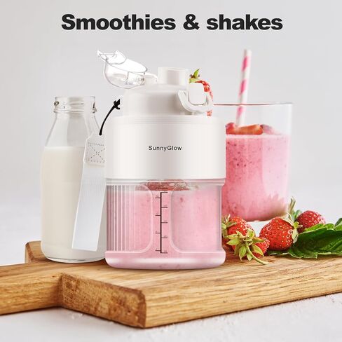 Personal size Blender, 500mL Personal Size Blender With Lid for Shakes and Smoothies with 10 Blades, 17oz Blender in Saudi Arabia