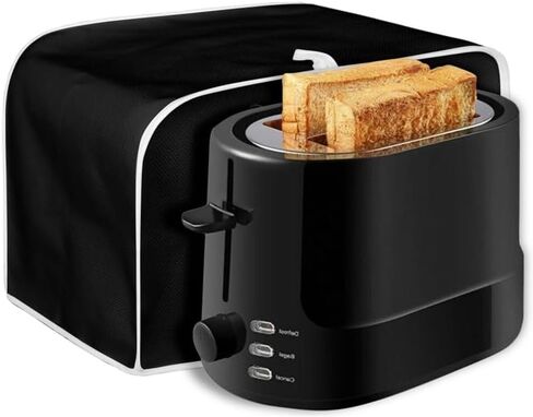 3D Black Cat Toaster Cover Slice Wide Slot, Cute Kitten Kitchen Appliance Cover, Aesthetic Animals Art Universal Size Microwave Toaster Oven Cover - S in Kuwait