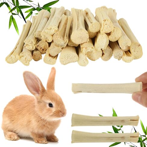 1000g/2.2lb Sweet Bamboo Sticks for Rabbits, Rabbit Chew Toys Bunny Chew Toys Rabbit Chew Sticks, Molar Snacks for Small Animals, Hamsters, Chinchillas, Guinea Pigs, Natural Teeth Grinding Toys in Saudi Arabia