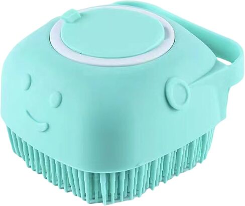 Pet Silicone Bath Shower Massage Brush Light Blue in Saudi Arabia