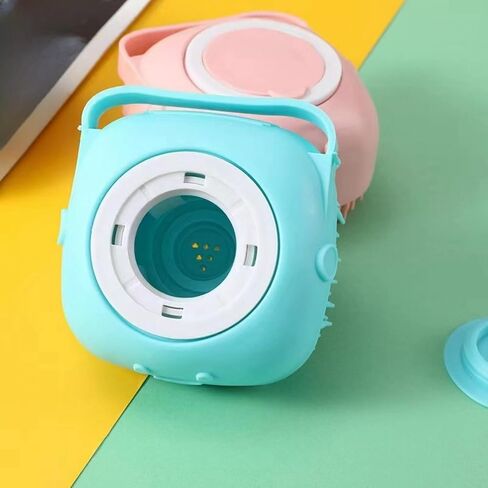 Pet Silicone Bath Shower Massage Brush Light Blue in Saudi Arabia