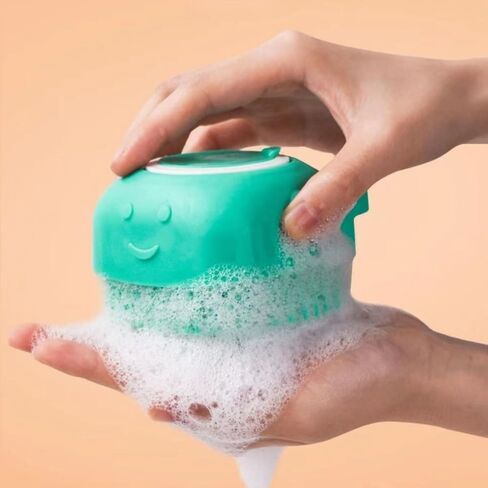 Pet Silicone Bath Shower Massage Brush Light Blue in Saudi Arabia
