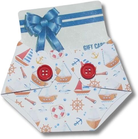 جوائز لعبة استحمام الطفل Ahoy It's a Boy Baby Shower - شكل حفاضات بحري بحري (نمط مركب شراعي واحد) in Kuwait