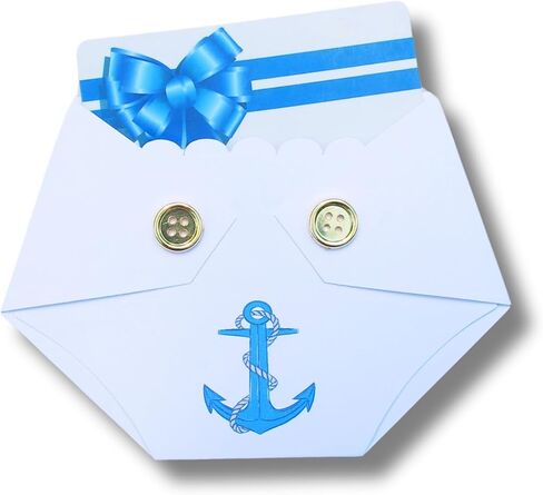 جوائز لعبة استحمام الطفل Ahoy It's a Boy Baby Shower - شكل حفاضات بحري بحري (نمط مركب شراعي واحد) in Kuwait