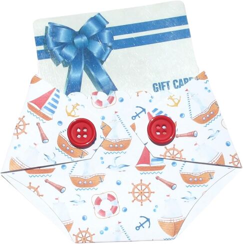 جوائز لعبة استحمام الطفل Ahoy It's a Boy Baby Shower - شكل حفاضات بحري بحري (نمط مركب شراعي واحد) in Kuwait