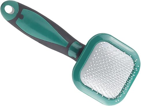 Slicker Brush, PETPAWJOY Dog Brush Green Gently Cleaning Pin Brush for Shedding Dog Hair Brush for Small Dogs Puppy Yorkie Poodle Rabbits Cats Green in Saudi Arabia