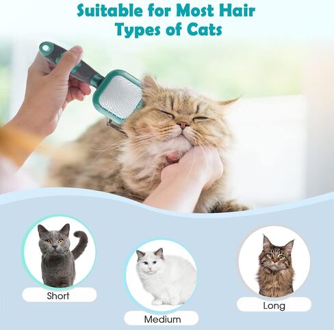 Slicker Brush, PETPAWJOY Dog Brush Green Gently Cleaning Pin Brush for Shedding Dog Hair Brush for Small Dogs Puppy Yorkie Poodle Rabbits Cats Green in Saudi Arabia