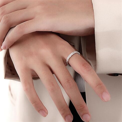 925 Sterling Silver Rings Real Silver Rings Adjustable Rings for Women Open Rings Thumb Rings Vintage Rings for Men Boho Rings Jewelry Gifts in Saudi Arabia