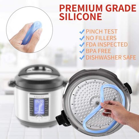 Sealing Ring for 6 Qt Instant pot Replacement Silicone Gasket Seal Rings for Instapot 6 Quart 2pcs Sealer Accessories Parts for Insta Pressure Cooker - 2 Pack in Saudi Arabia