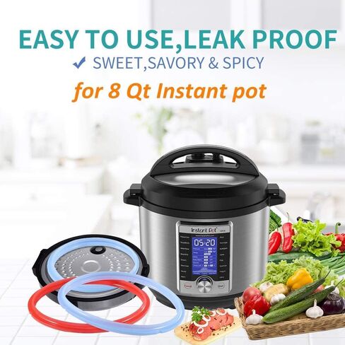 Sealing Ring for 6 Qt Instant pot Replacement Silicone Gasket Seal Rings for Instapot 6 Quart 2pcs Sealer Accessories Parts for Insta Pressure Cooker - 2 Pack in Saudi Arabia