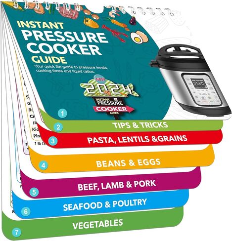 Instant Pot Magnetic Cheat Sheet Cooking Guide Booklet, Instapot Pressure Cooker Times Chart -Instapot Accessories Quick Reference Guide Magnetic, Large in Saudi Arabia