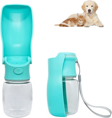 زجاجة مياه للكلاب من WishLotus، زجاجة مياه متينة ومحمولة مضادة للتسرب للحيوانات الأليفة قابلة للطي 350 مل/11.84 أونصة زجاجة مياه للمشي للكلاب في الهواء الطلق للقطط والكلاب والحيوانات الصغيرة المشي لمسافات طويلة والسفر (أزرق) in Kuwait